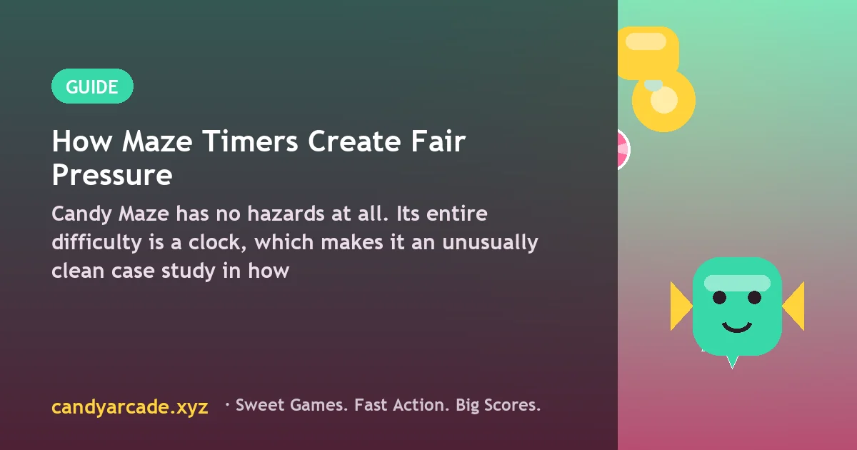 A maze with a countdown timer and banked seconds carrying to the next level