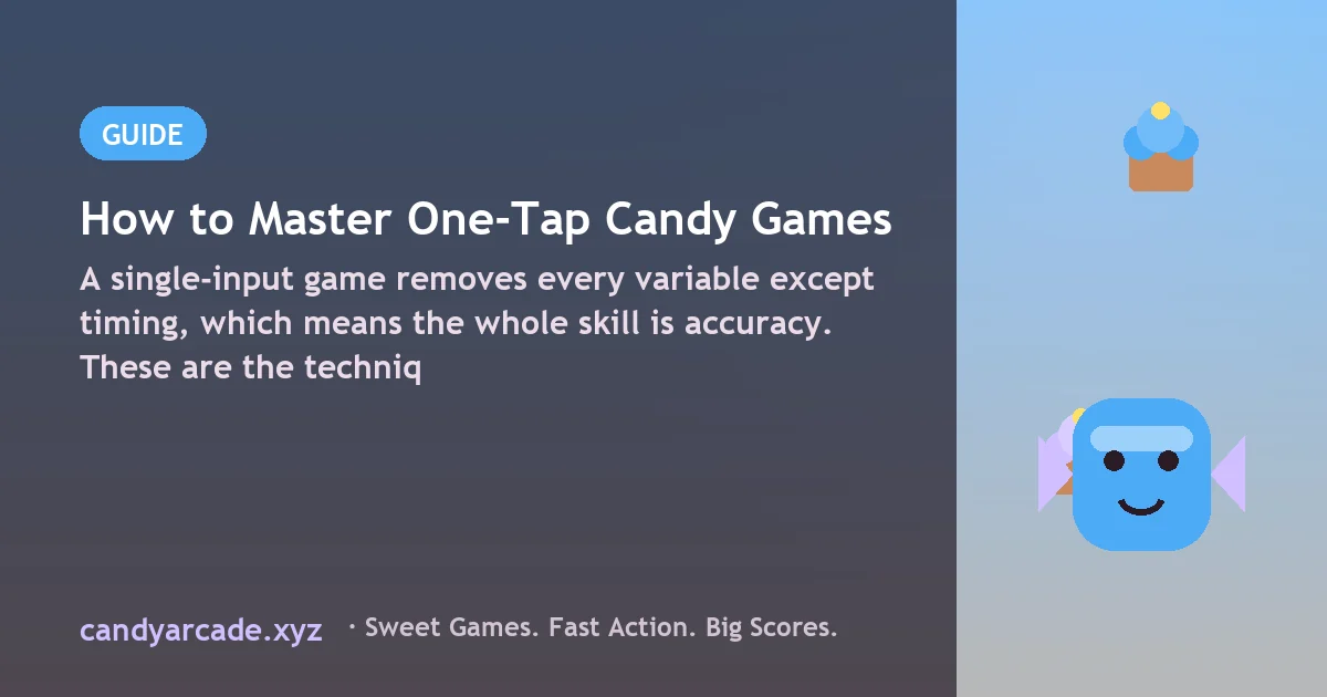 One-tap timing zone with three bands and candy approaching the centre