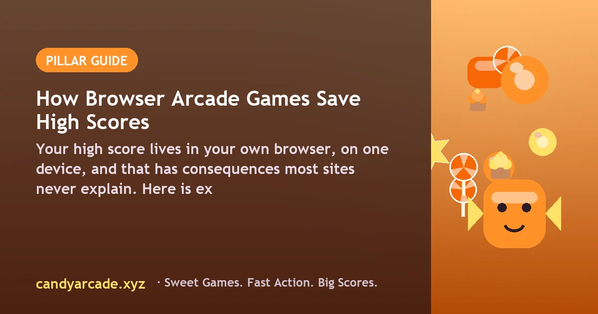 Artwork showing a browser window with a high score stored locally on the device