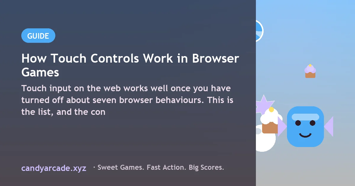 Phone screen showing on-screen game controls in the lower corners